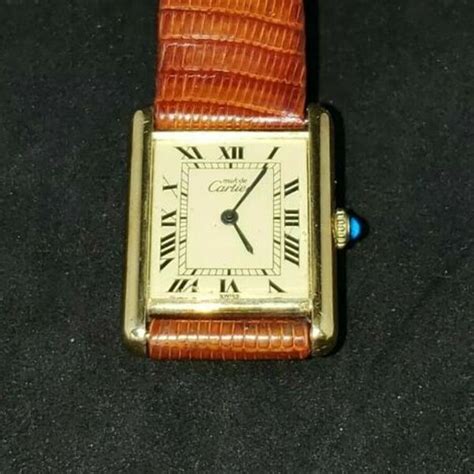 cartier 925 argent plaque or g20m swiss